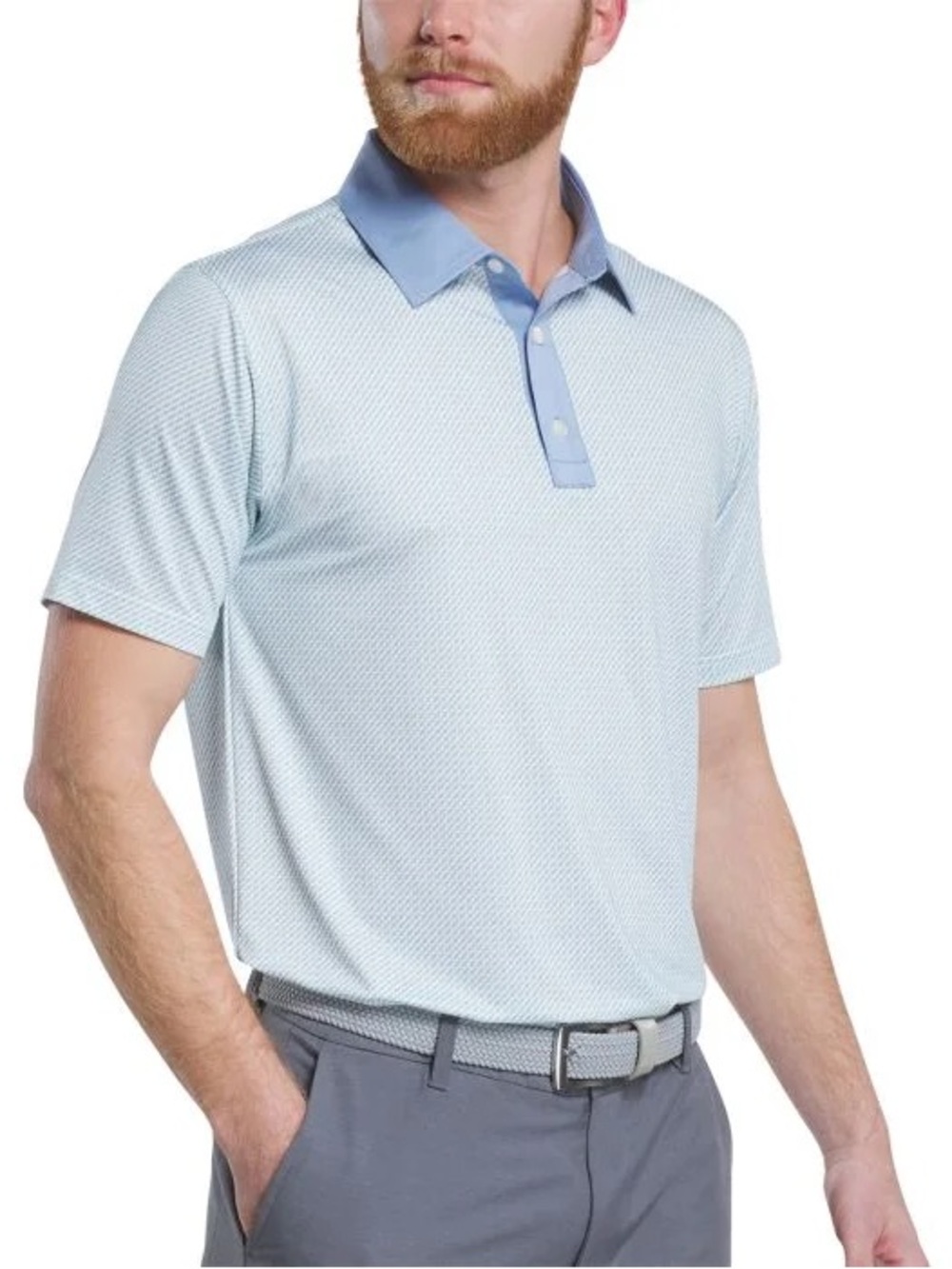 FootJoy Lattice Lisle Golf Polo - Sea Island Logo Size Large